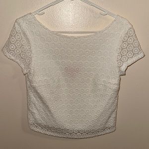 Lilly Pulitzer for Target White Lace Scoop Back Top
